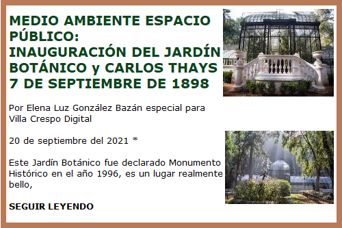 JARDIN BOTANICO Y CARLOS THAYS